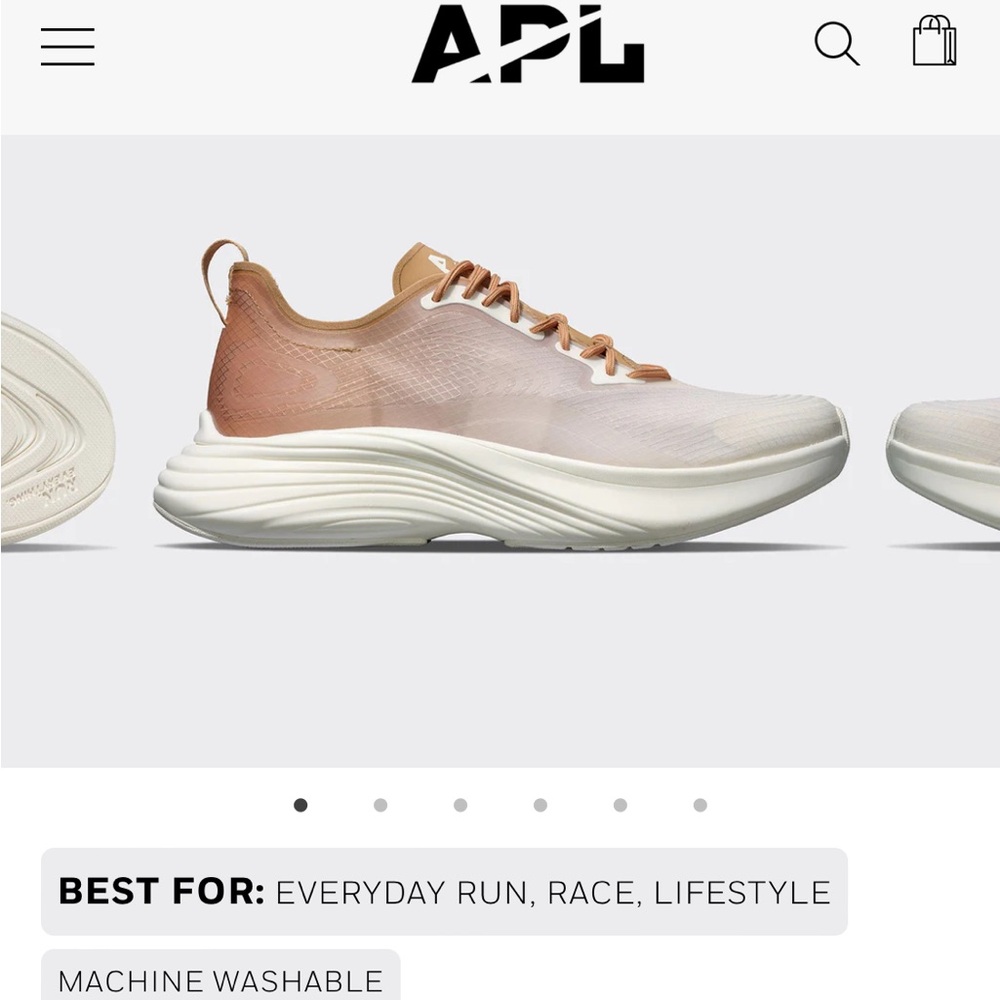 Ombré ivory/copper brand new apls running shoes